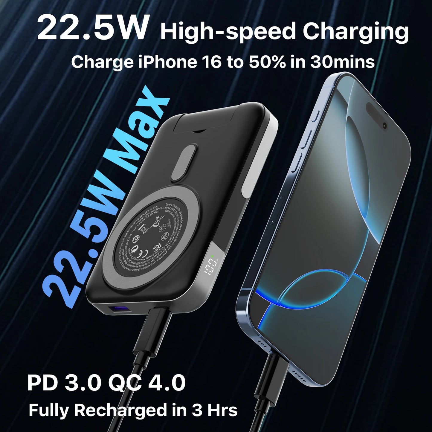 10000mAh Waterproof Power Bank: Fast & Reliable Charge