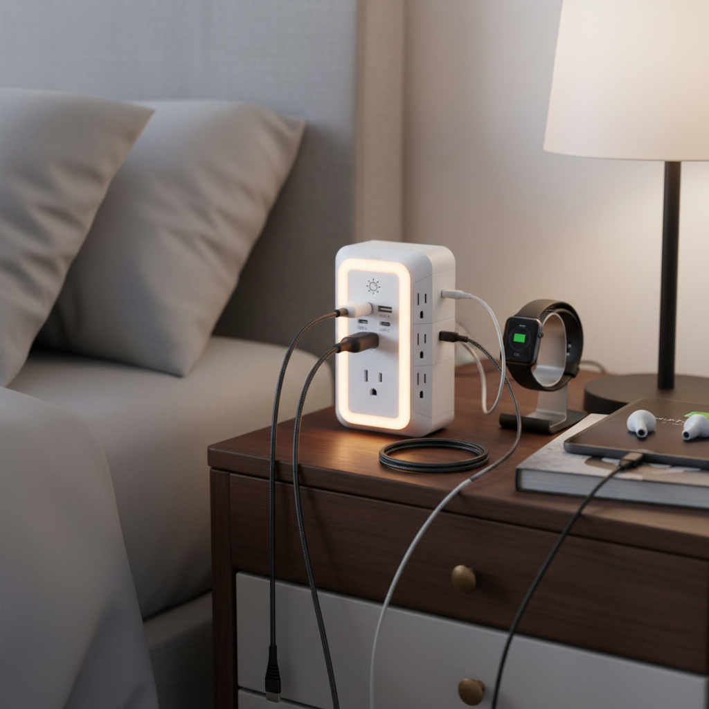 11-IN-1 USB Charger with Night Light