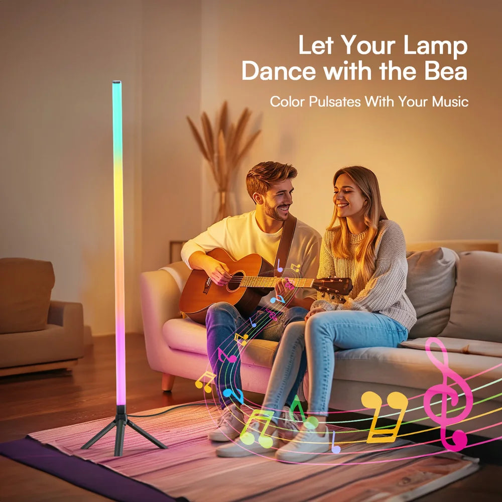Smart RGB Floor Lamp - Syncs with Music for Gamers & Decorators