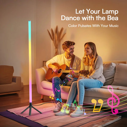 Smart RGB Floor Lamp - Syncs with Music for Gamers & Decorators