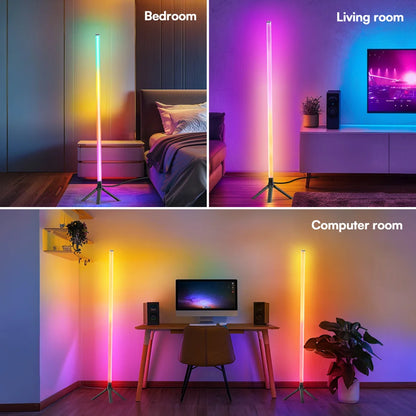 Smart RGB Floor Lamp - Syncs with Music for Gamers & Decorators