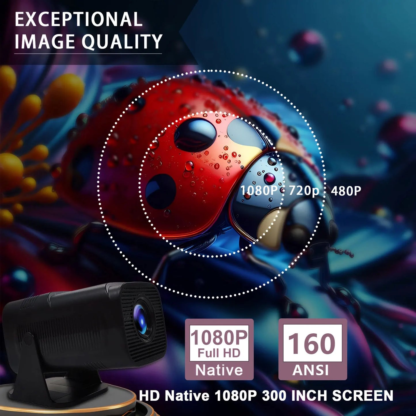 4K Smart Portable Projector - Cinematic Anytime, Anywhere!
