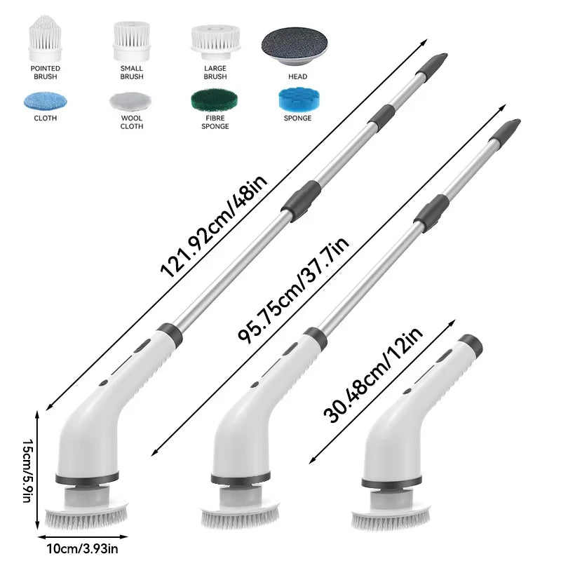 8-in-1 Electric Mop Scrubber - Effortless Clean for Busy Homes