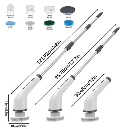 8-in-1 Electric Mop Scrubber - Effortless Clean for Busy Homes