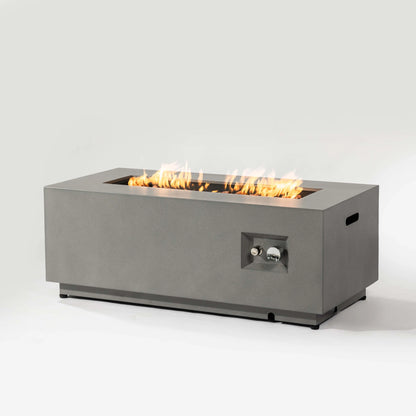 Outdoor Metal Fire Pit Column – Cozy Gas Warmth for Patios