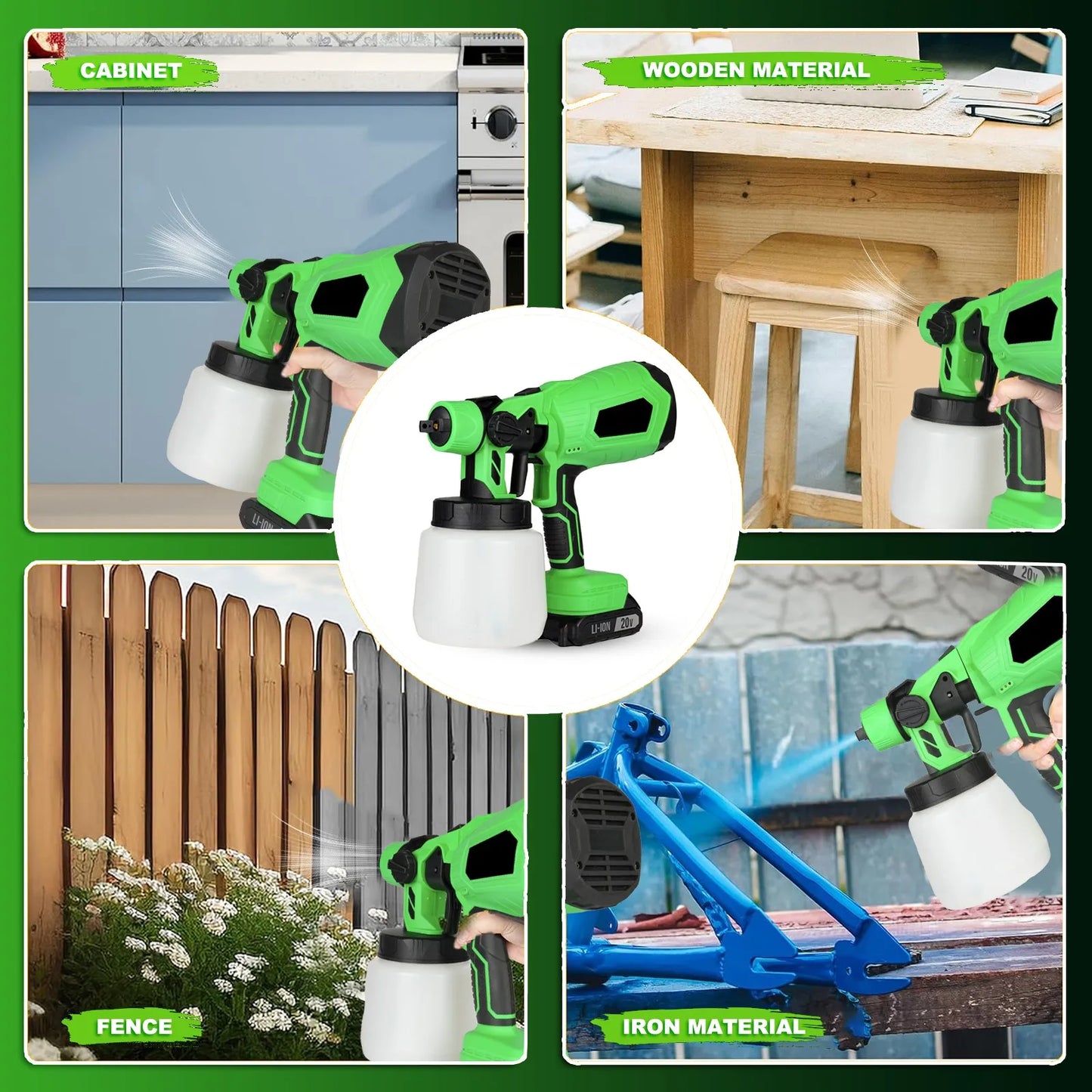 Cordless 20V Paint Sprayer - Effortless DIY Finishes!