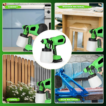 Cordless 20V Paint Sprayer - Effortless DIY Finishes!