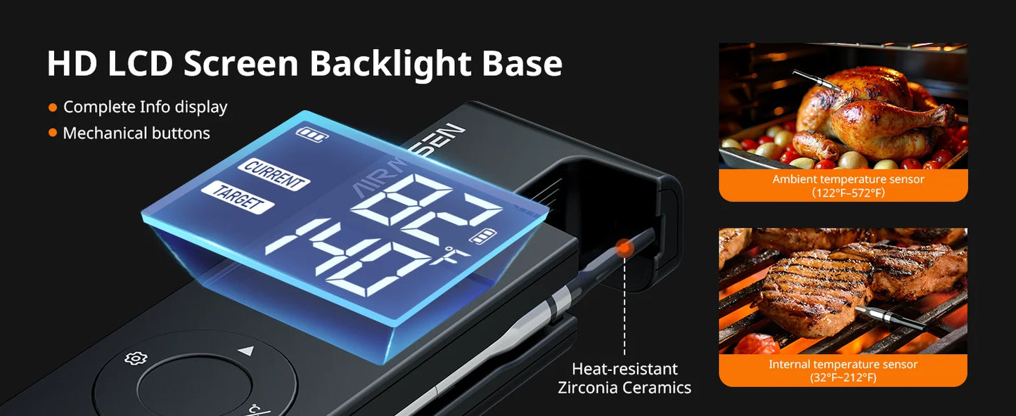 Smart Wireless Meat Thermometer - Perfect Cooking Every Time!