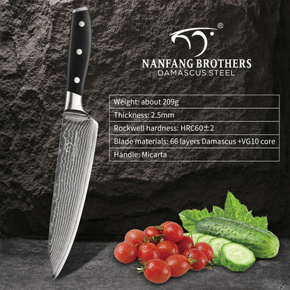 Premium 8-Inch Damascus Chef Knife - Effortless Precision - Gift-Ready