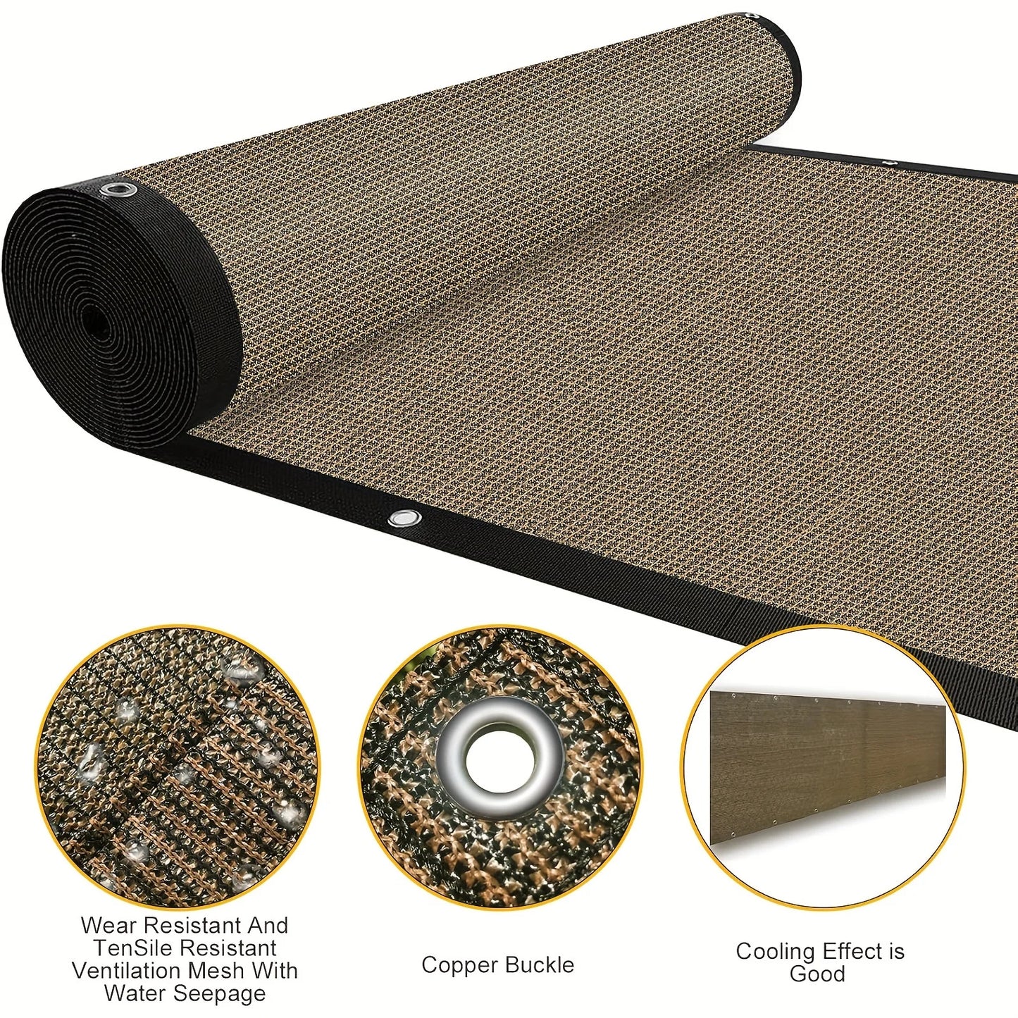 90% Shade Cloth | Durable Coffee Sunshade for Gardeners