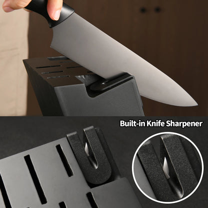 15-Piece Carbon Steel Knife Set for Chefs & Home Cooks