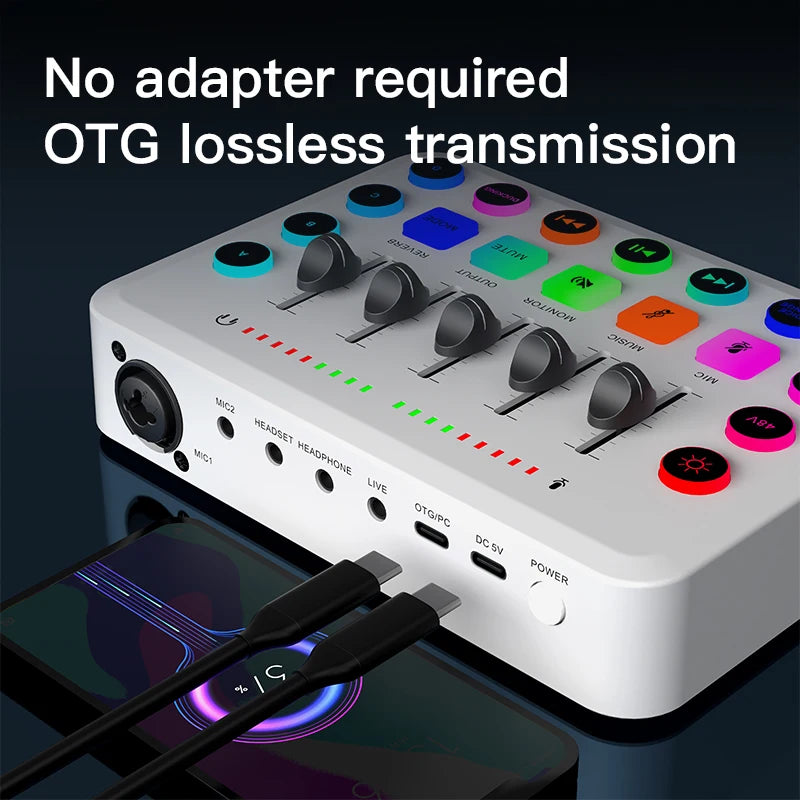 48V XLR Mic Interface - Superior Quality for Podcasters & Streamers