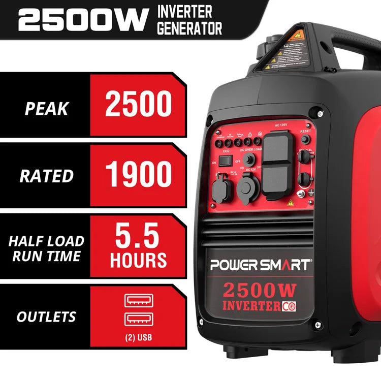 Silent 2500W Portable Gas Generator for Outdoor Pros – USA Made