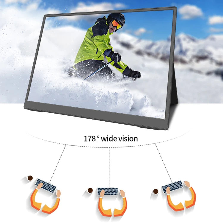 10.5" Ultra-Narrow Portable Monitor: 420 Nits Brightness, On-the-Go