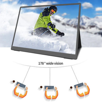 10.5" Ultra-Narrow Portable Monitor: 420 Nits Brightness, On-the-Go