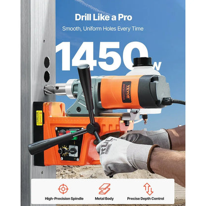 DB 1450W Portable Mag Drill Press - Unmatched Precision for Pros