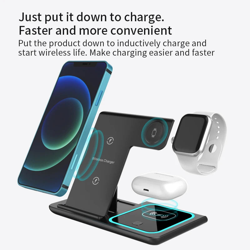 Fast 15W Wireless Charging Station for Tech-Savvy Users