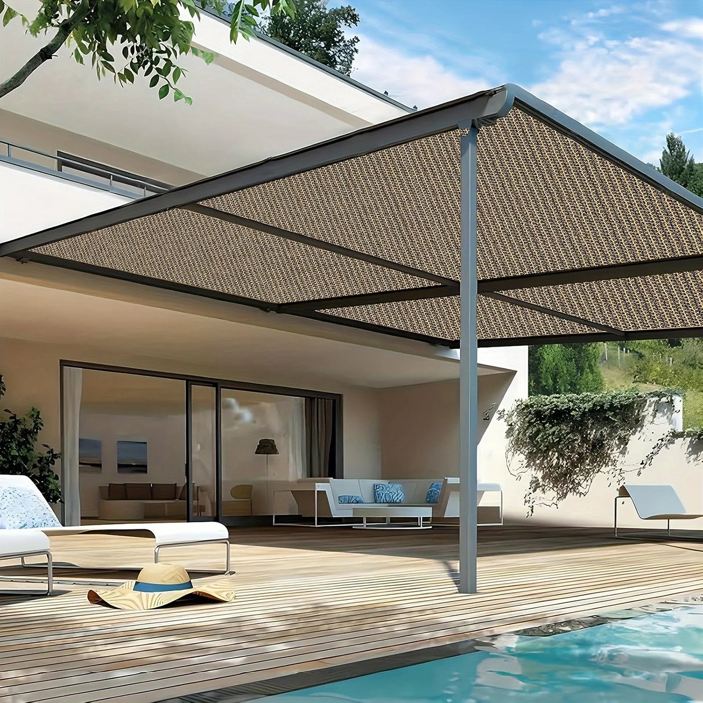 90% Shade Cloth | Durable Coffee Sunshade for Gardeners