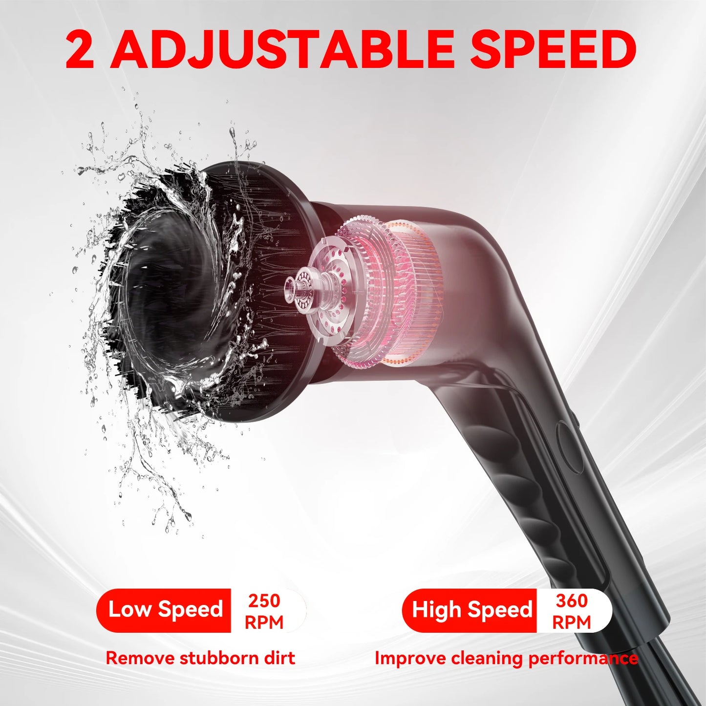 Effortless Electric Spin Scrubber - 7' Reach for Easy Cleaning