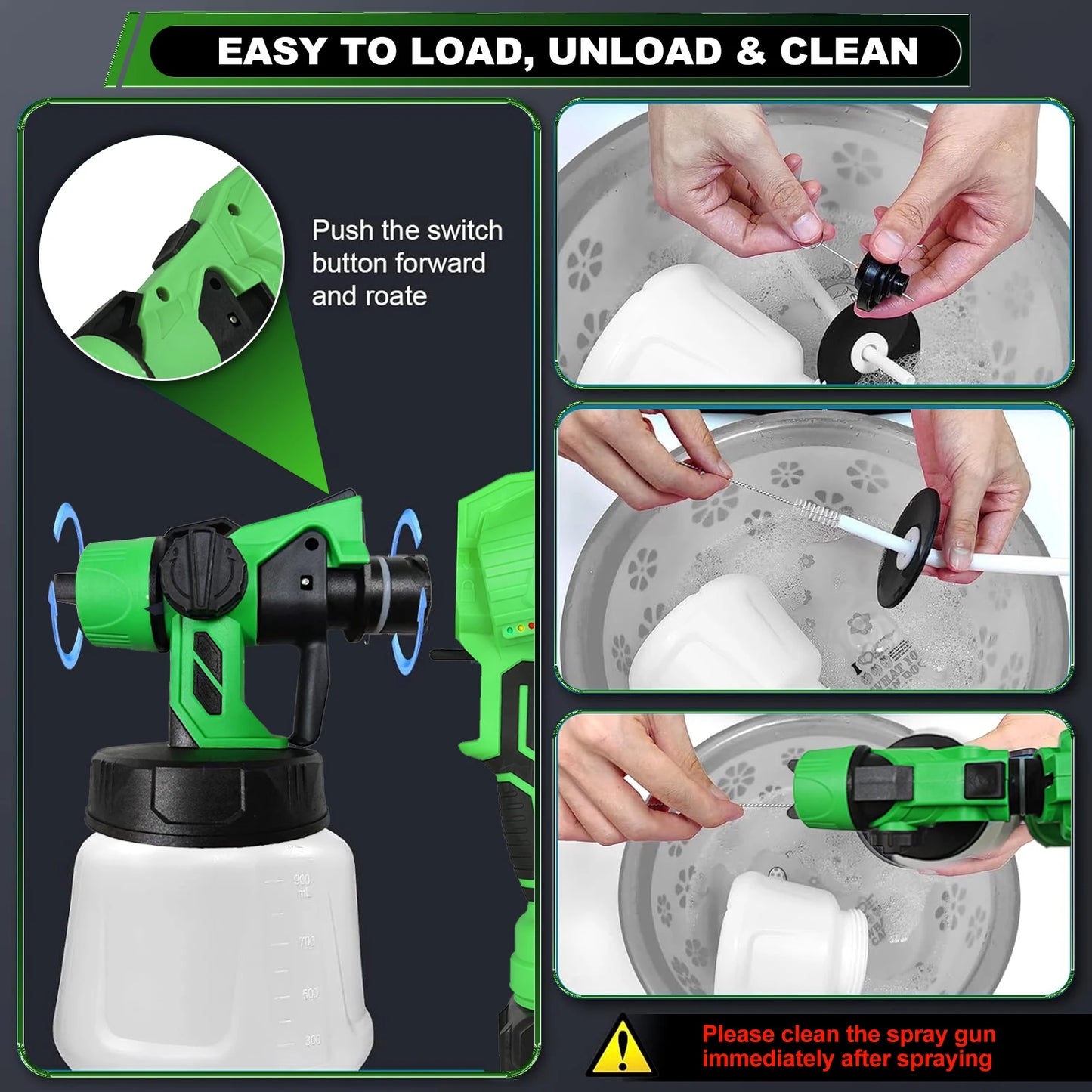 Cordless 20V Paint Sprayer - Effortless DIY Finishes!