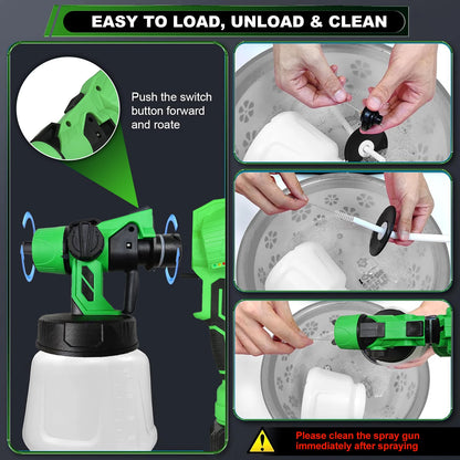 Cordless 20V Paint Sprayer - Effortless DIY Finishes!