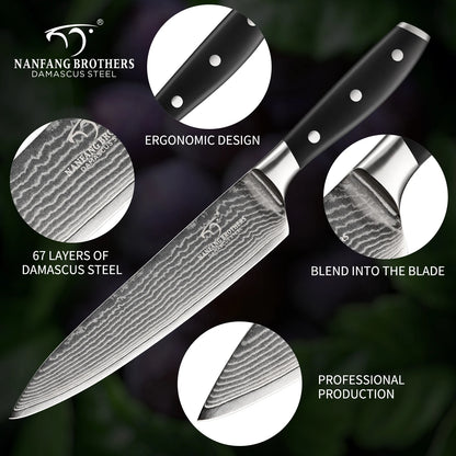 Premium 8-Inch Damascus Chef Knife - Effortless Precision - Gift-Ready