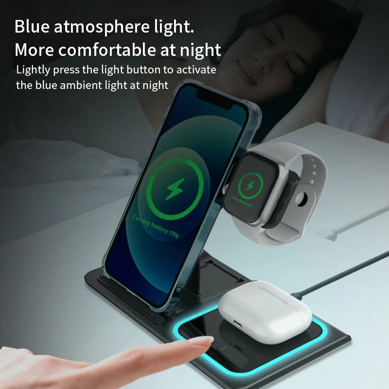 Fast 15W Wireless Charging Station for Tech-Savvy Users
