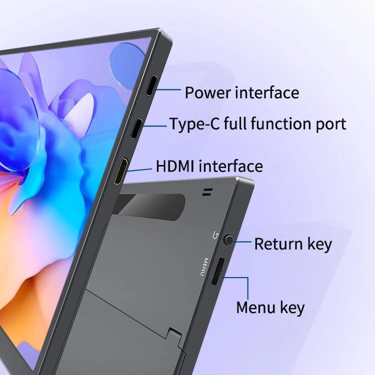 10.5" Ultra-Narrow Portable Monitor: 420 Nits Brightness, On-the-Go