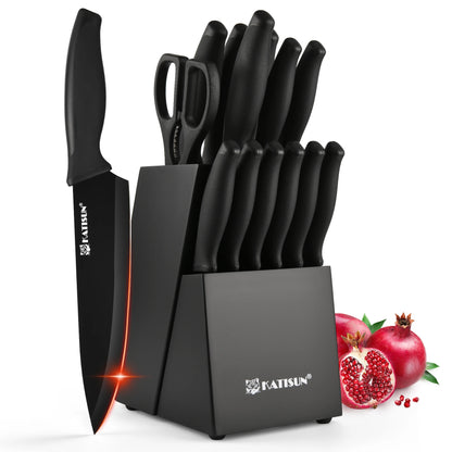 Color-Coded 15-Piece Kitchen Knife Set for Home Chefs