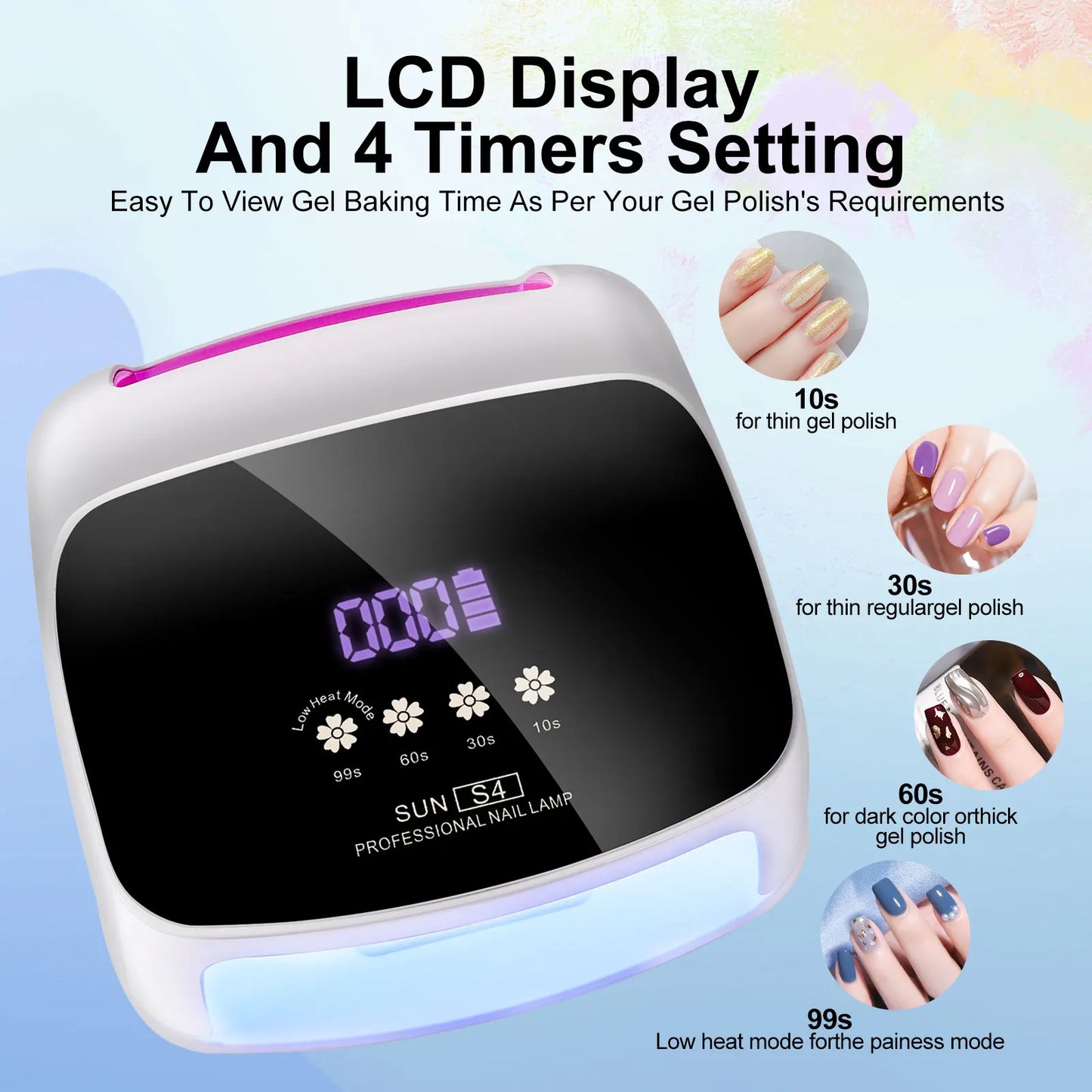 200W Rechargeable UV LED Nail Lamp – Quick Dry for Professionals