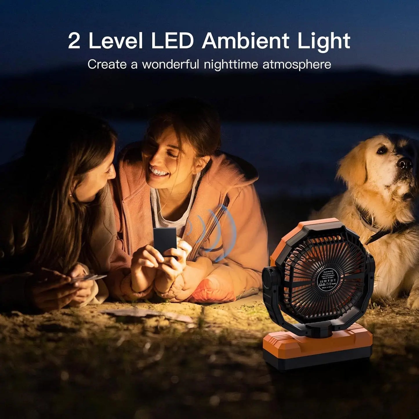 Orange 9-Inch USB Rechargeable Fan - Ultimate Cool Comfort!