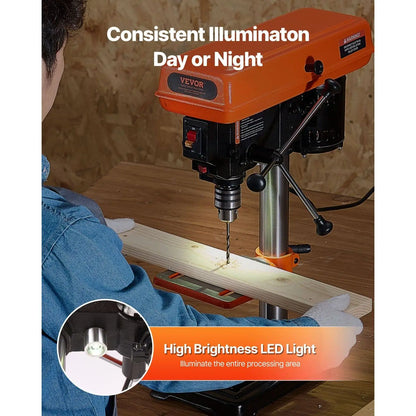 Adjustable 8-Inch Benchtop Drill Press - Precision for DIY Pros