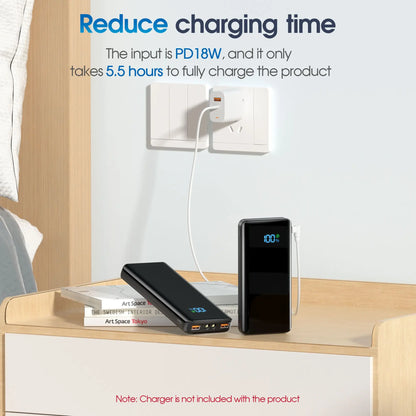 20000mAh Fast Charging Power Bank - Stay Powered Anywhere!