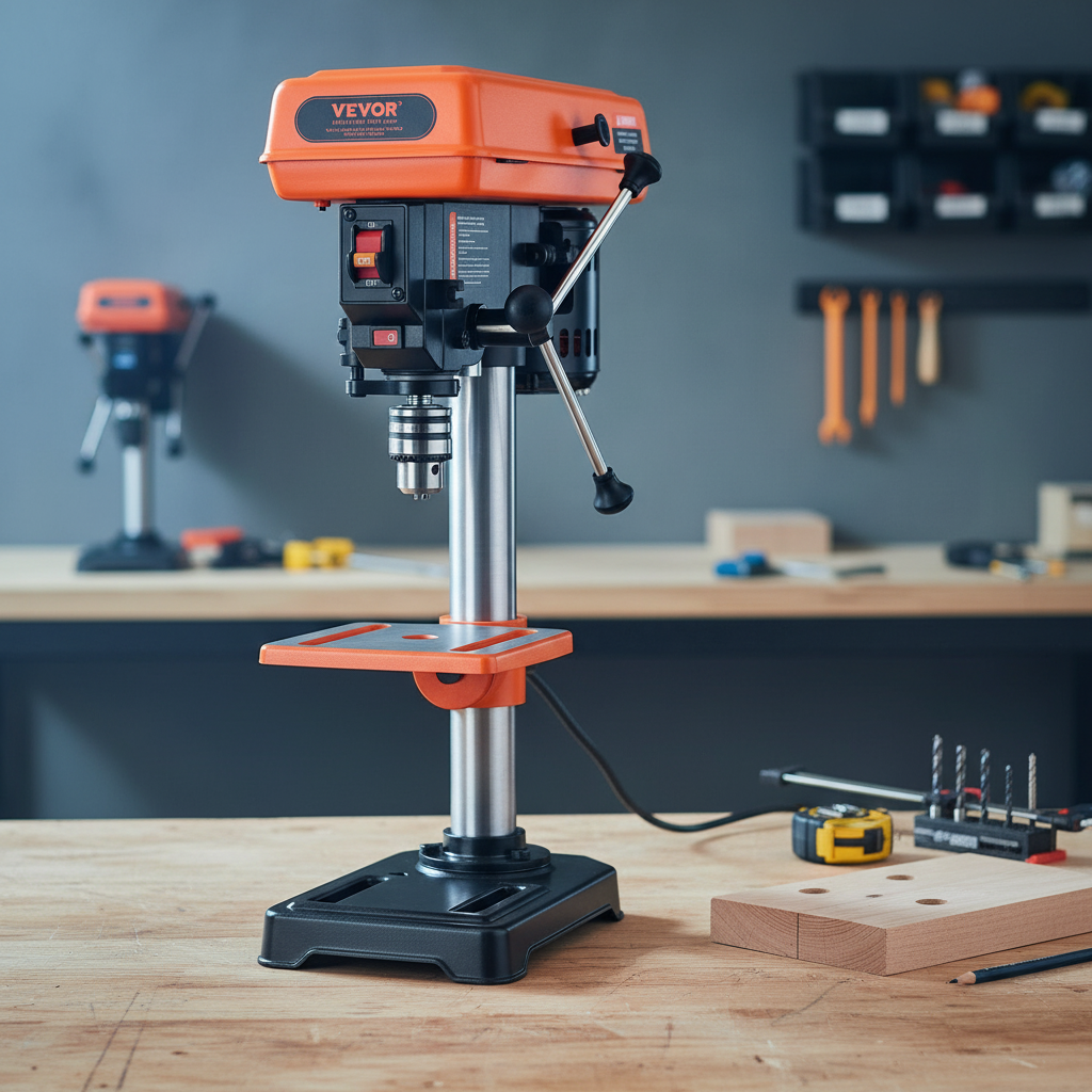 Adjustable 8-Inch Benchtop Drill Press